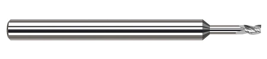 Picture of Harvey Tool 33228 Dia 0.028 LOC 0.0420 OAL2.50 End Mill Standard Flute Standard Helix Carbide Uncoated Single End Square Sharp